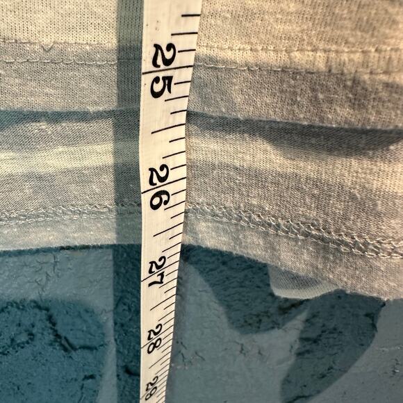 Fairy Sleeveless Knit Top Small Bling Gray White Stripes Casual Comfy Layering - Picture 4 of 8